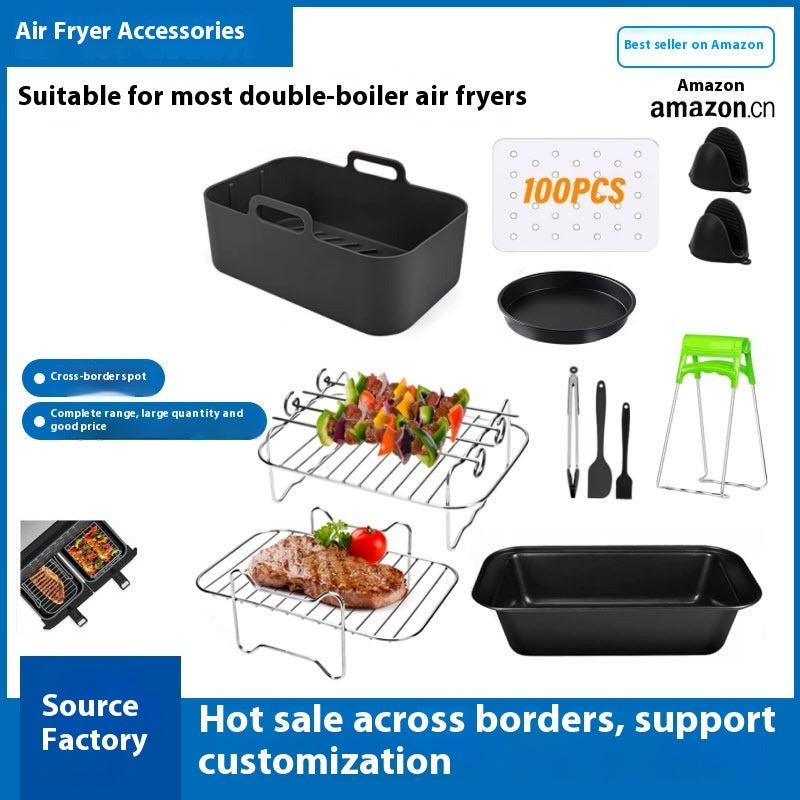 Air Fryer Accessories Suit Grill Rack Rectangular Oven Steamer 8 Quarts