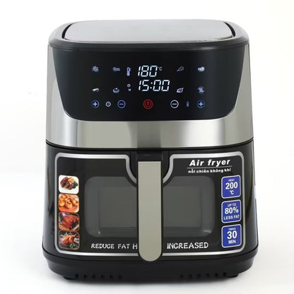 Household Air Fryer Large Capacity Visual Stainless Steel Automatic Multi-function