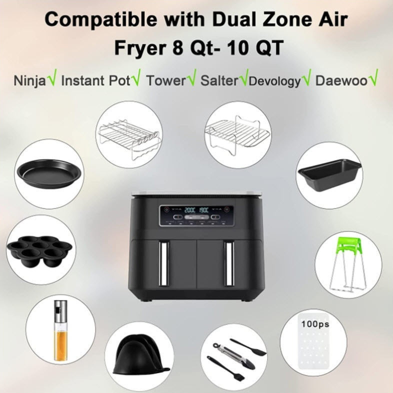 Air Fryer Accessories Suit Grill Rack Rectangular Oven Steamer 8 Quarts