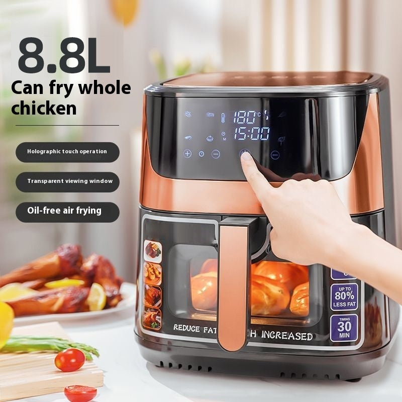 Household Air Fryer Large Capacity Visual Stainless Steel Automatic Multi-function