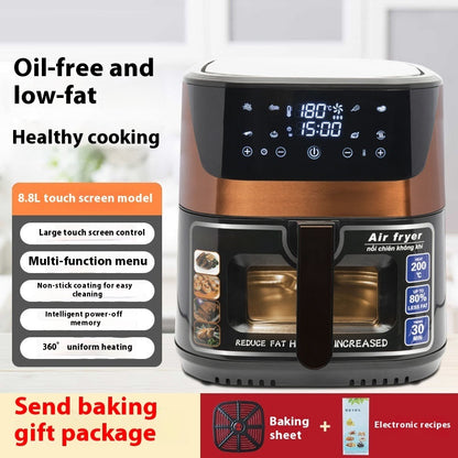 Household Air Fryer Large Capacity Visual Stainless Steel Automatic Multi-function