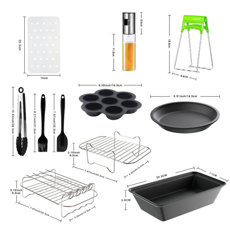 Air Fryer Accessories Suit Grill Rack Rectangular Oven Steamer 8 Quarts