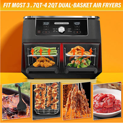 Air Fryer Accessories Suit Grill Rack Rectangular Oven Steamer 8 Quarts